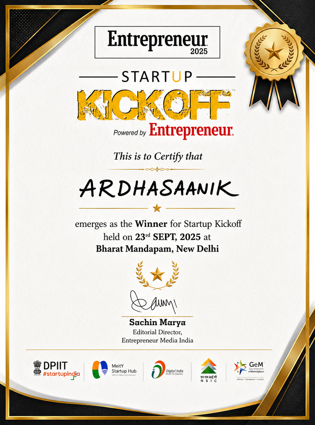 certificate of this